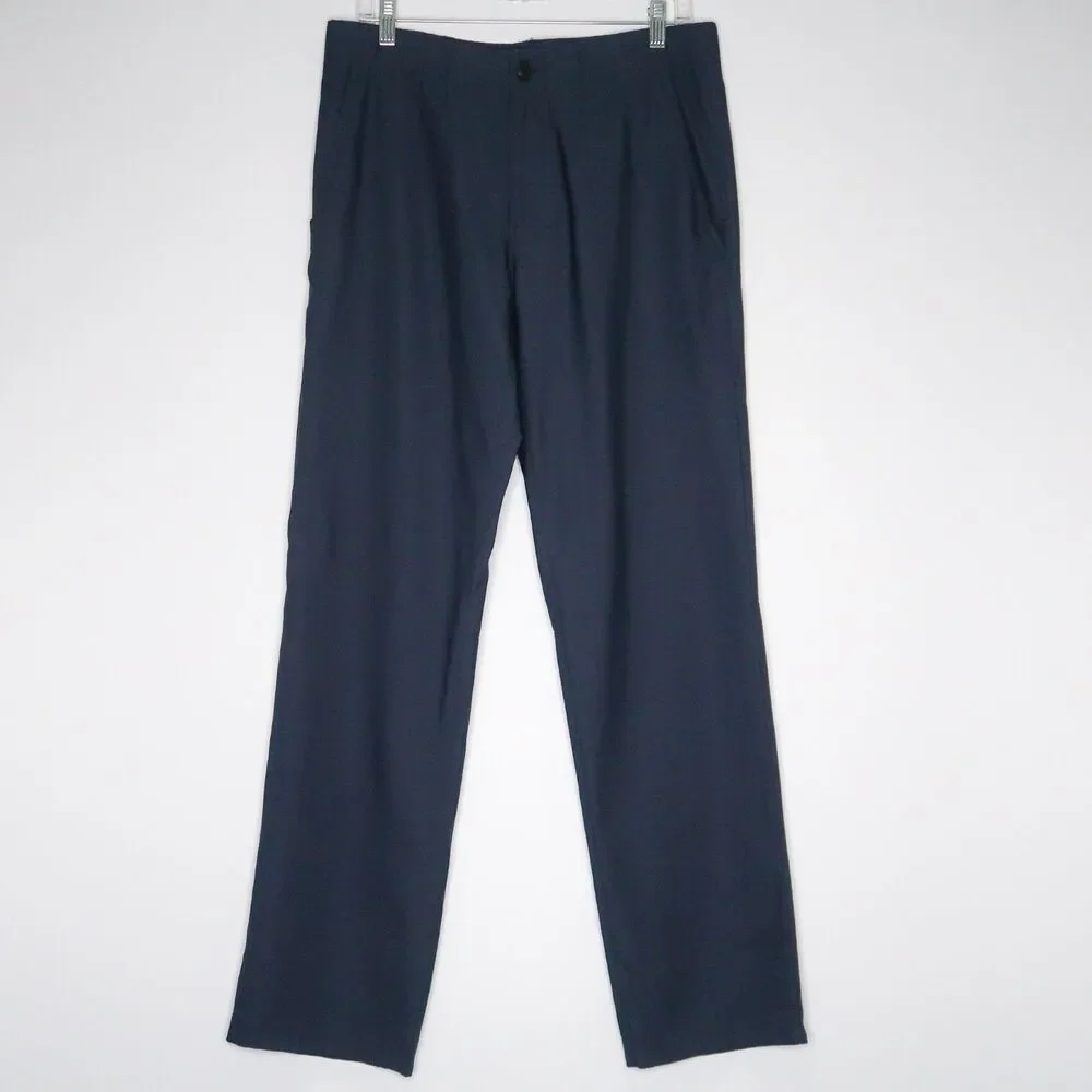 Haggar Mens H26 Pants Size‎ 33x32 Blue Active Stretch Active Fit
